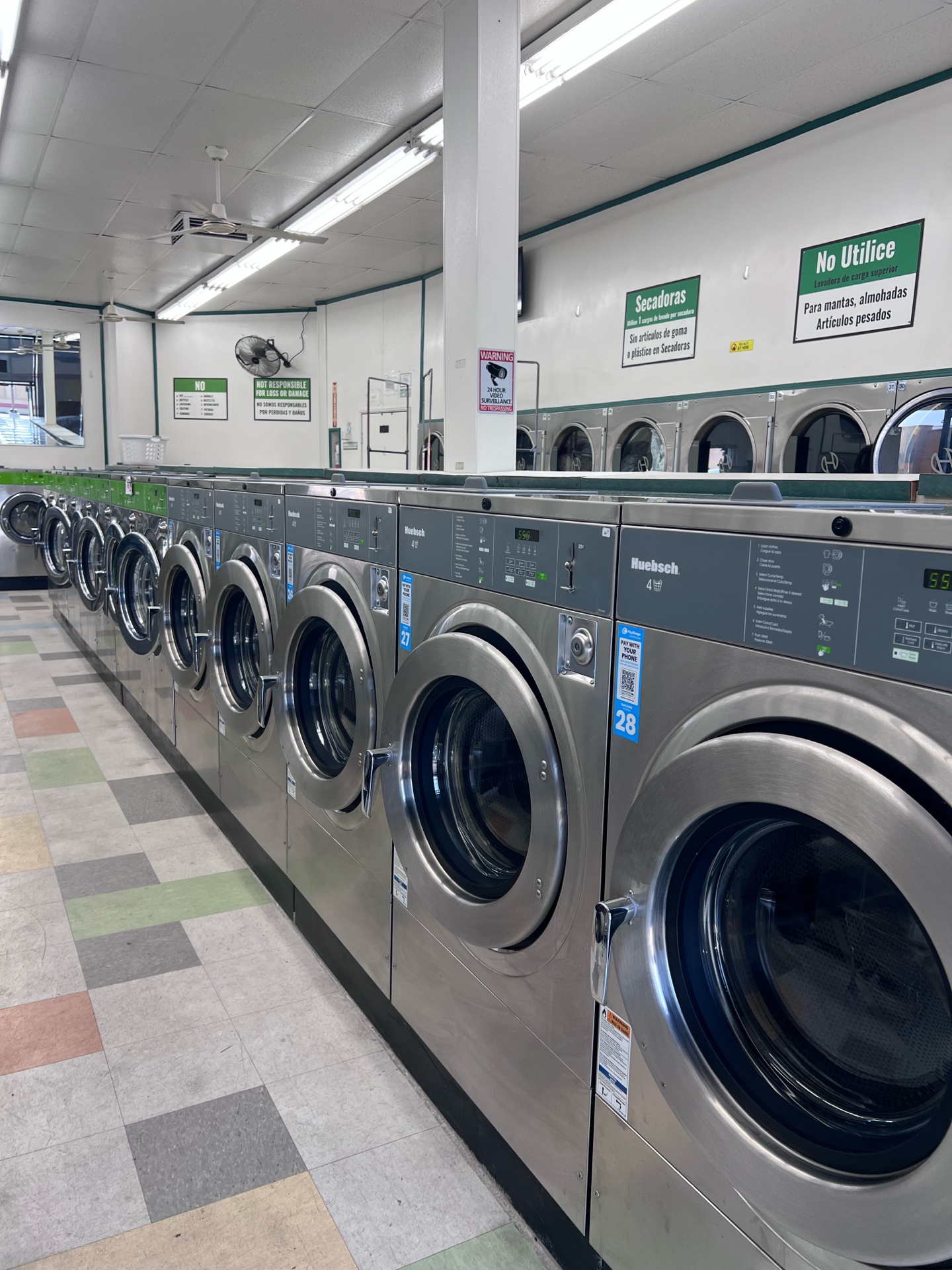 Row of washers at Launderland